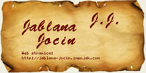Jablana Jocin vizit kartica